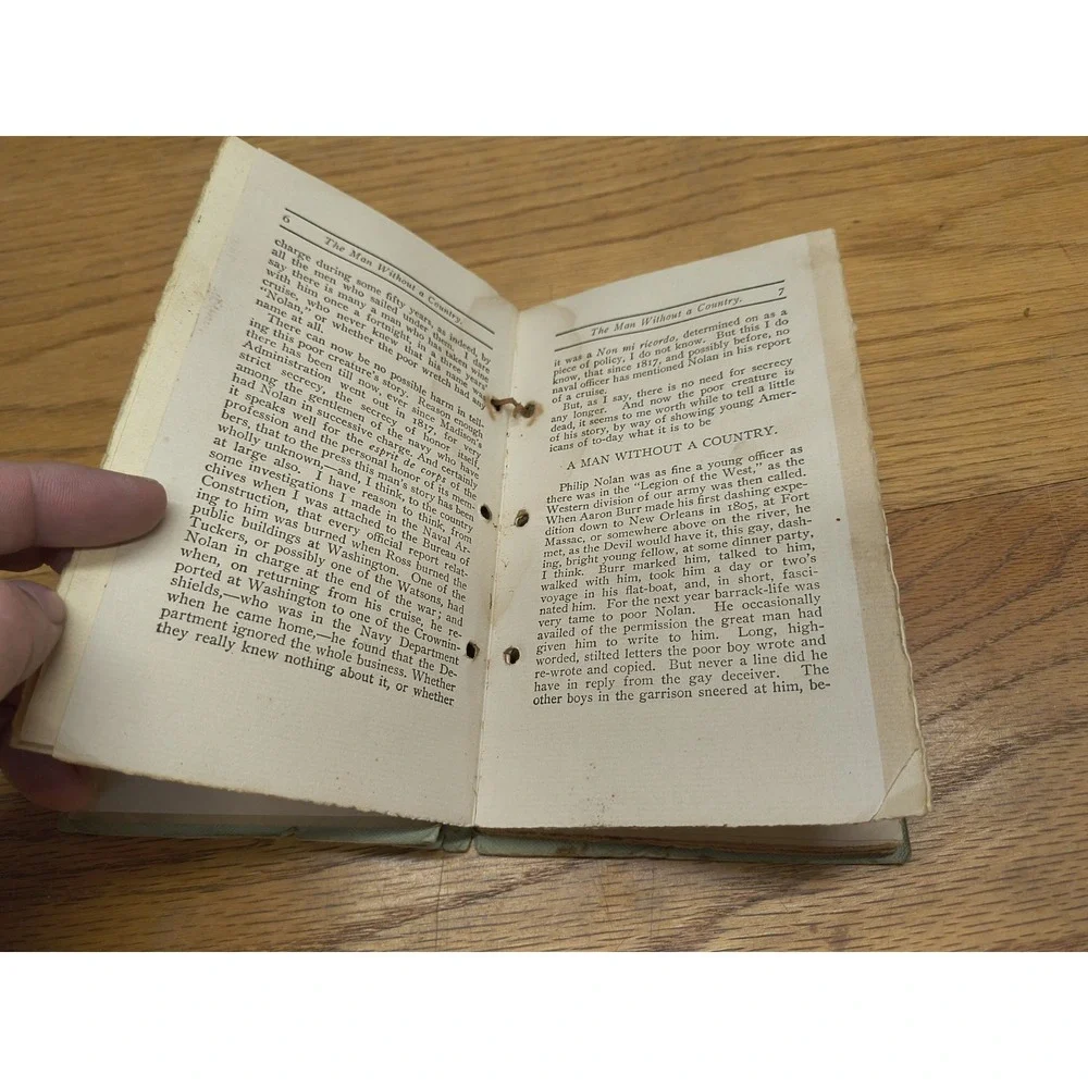 A‎ Man Without Country Hale Laid Paper Barse & Hopkins Coplay Series Early Bound